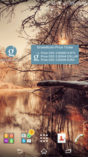 Android application Groestlcoin Price Ticker screenshort