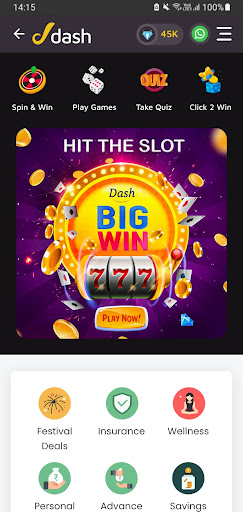 Android application Dash Benefits screenshort