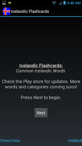 Learn Icelandic Flashcards