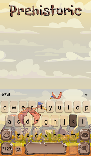 Prehistoric Animated Keyboard Screen 2