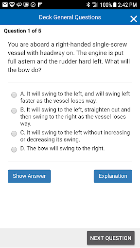 Android application The Nautical School "Rules of screenshort