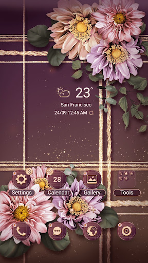 Android application Line and Flower - Wallpaper screenshort