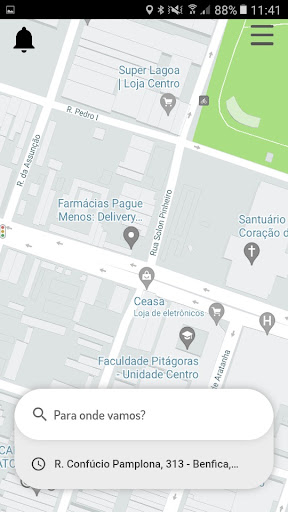 Android application URBS CAR - Passageiro screenshort