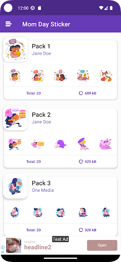 Mom Day Stickers : Wasticker Screen 2