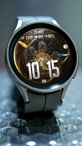 Android application FLW068 Flower Watch Face screenshort