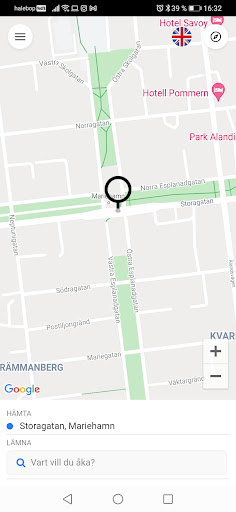 Android application Mariehamns Taxi screenshort