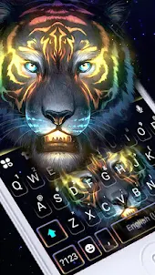 Colorful Neon Tiger Keyboard T