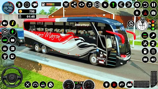 真正的教練巴士停車場遊戲3d：巴士駕駛遊戲