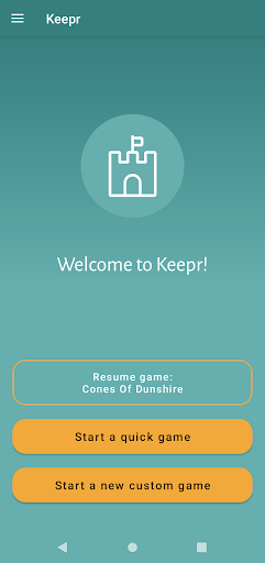Android application Keepr - A Score Keeping App screenshort