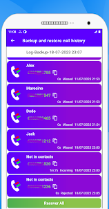backup & restore call history