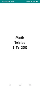 Math Tables 2 to 200