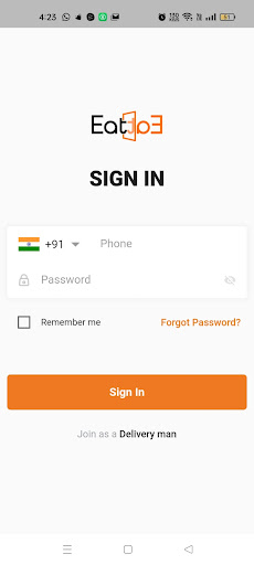 Android application Eattae Restaurant screenshort