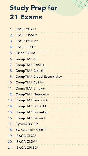 Screenshot of Pocket Prep IT & Cybersecurity