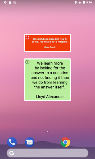 Android application Quotes Widget screenshort