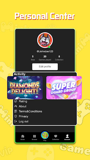 Minigame Center Screen 3