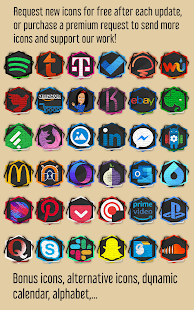Captura de tela do pacote de ícones pedregosos