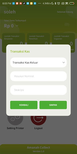 Amanah Collect Screen 2