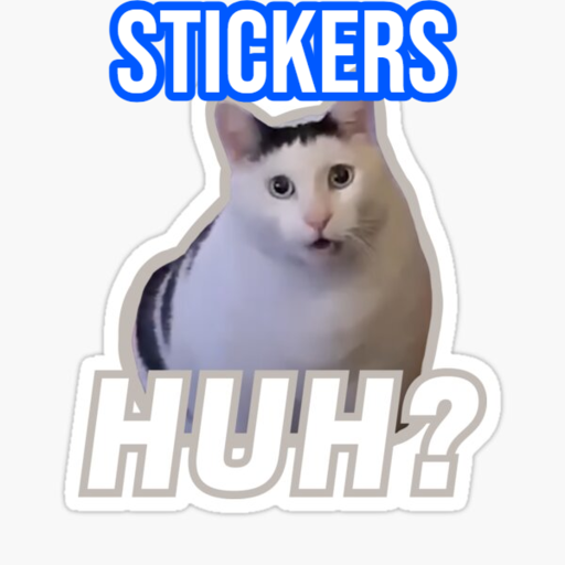 Huh cat Sticker logo