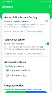 WhatsMic Chat Typer:voice typing & translator app. 2