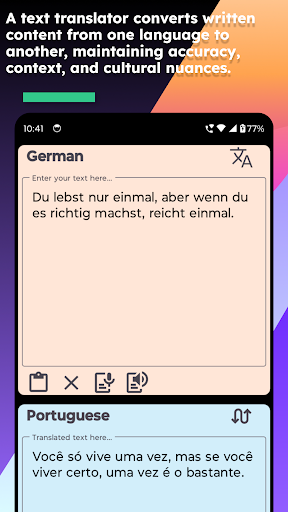 German Portuguese Translate Screen 3