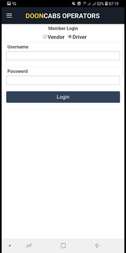 Android application DoonCabs Operators screenshort