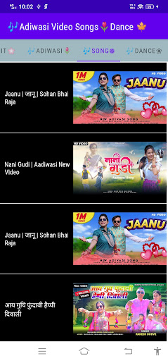 Android application Adivasi Songs आदिवासी Video screenshort