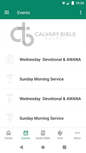 Calvary Bible Church MP Texas Screen 2