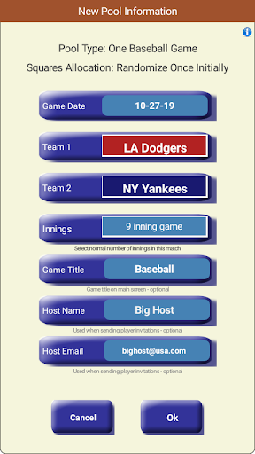 GamePool: Baseball Pool App Screen 2
