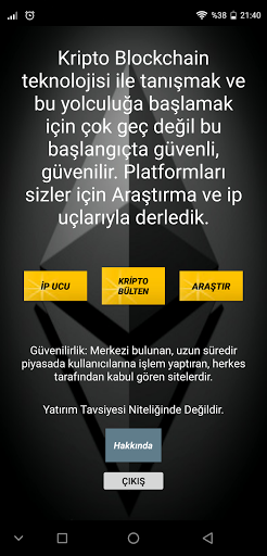 Android application Kripto Rehberim screenshort