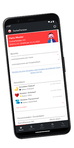 SwissPension Screen 2