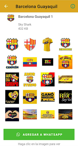 Android application Stickers Barcelona Guayaquil screenshort