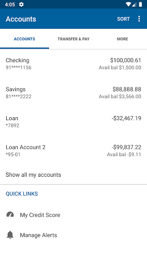 Shared Resources Credit Union Screen 3