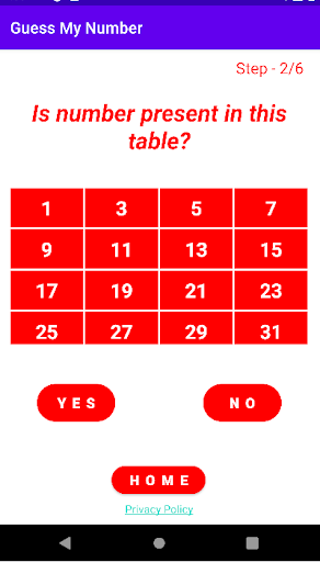 Guess My Number Screen 3