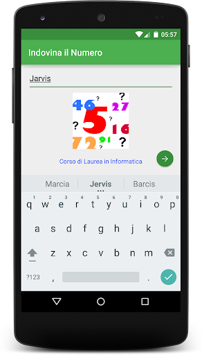 Android application Number Guess screenshort