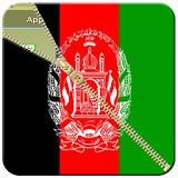 Zipper Screen Lock:Afghan Flag icon