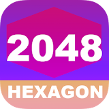 2048 hexagon icon