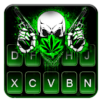 Cover Image of Herunterladen Weed Guns Skull Keyboard Theme 1.0 APK