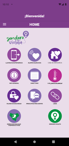 Android application Sendero Violeta screenshort
