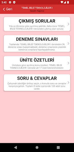 AÖF Soru Bankası Plus Screen 2