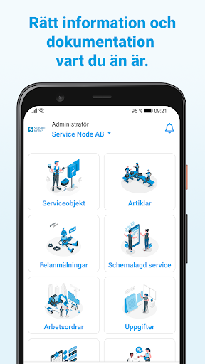Android application Service Node screenshort