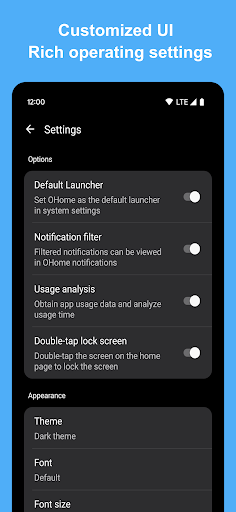 Screenshot of OHome - Minimalist Launcher