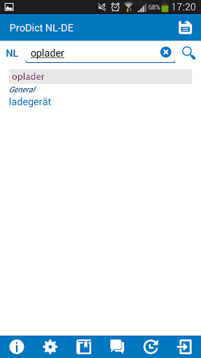 Dutch - German dictionary Screen 2