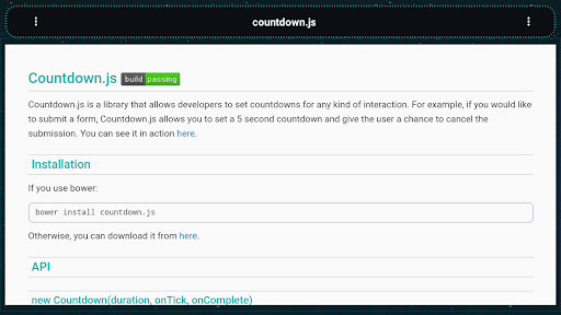 Screenshot of JavaScript Libraries