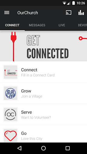 Android application OurChurch App screenshort