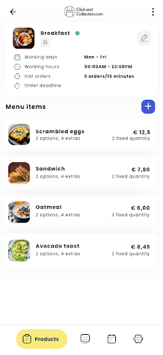 Click and Collection Screen 2