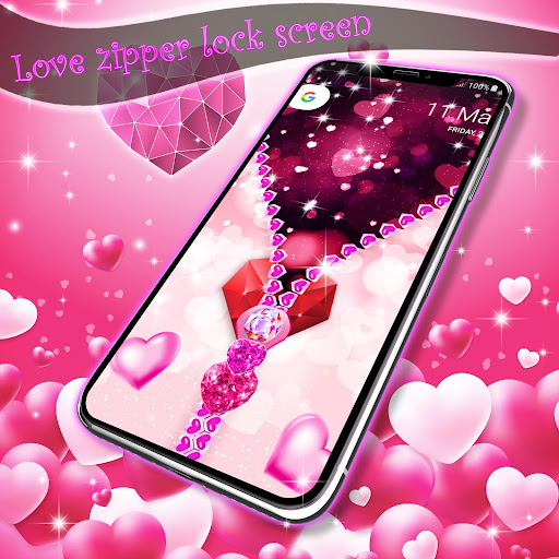 Love zipper lock screen Screen 3