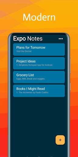 Android application Expo Notes screenshort