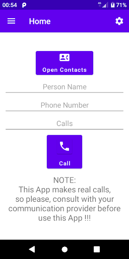 Android application Auto Caller screenshort