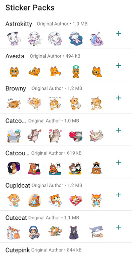 Android application Cat Stickers Pro screenshort