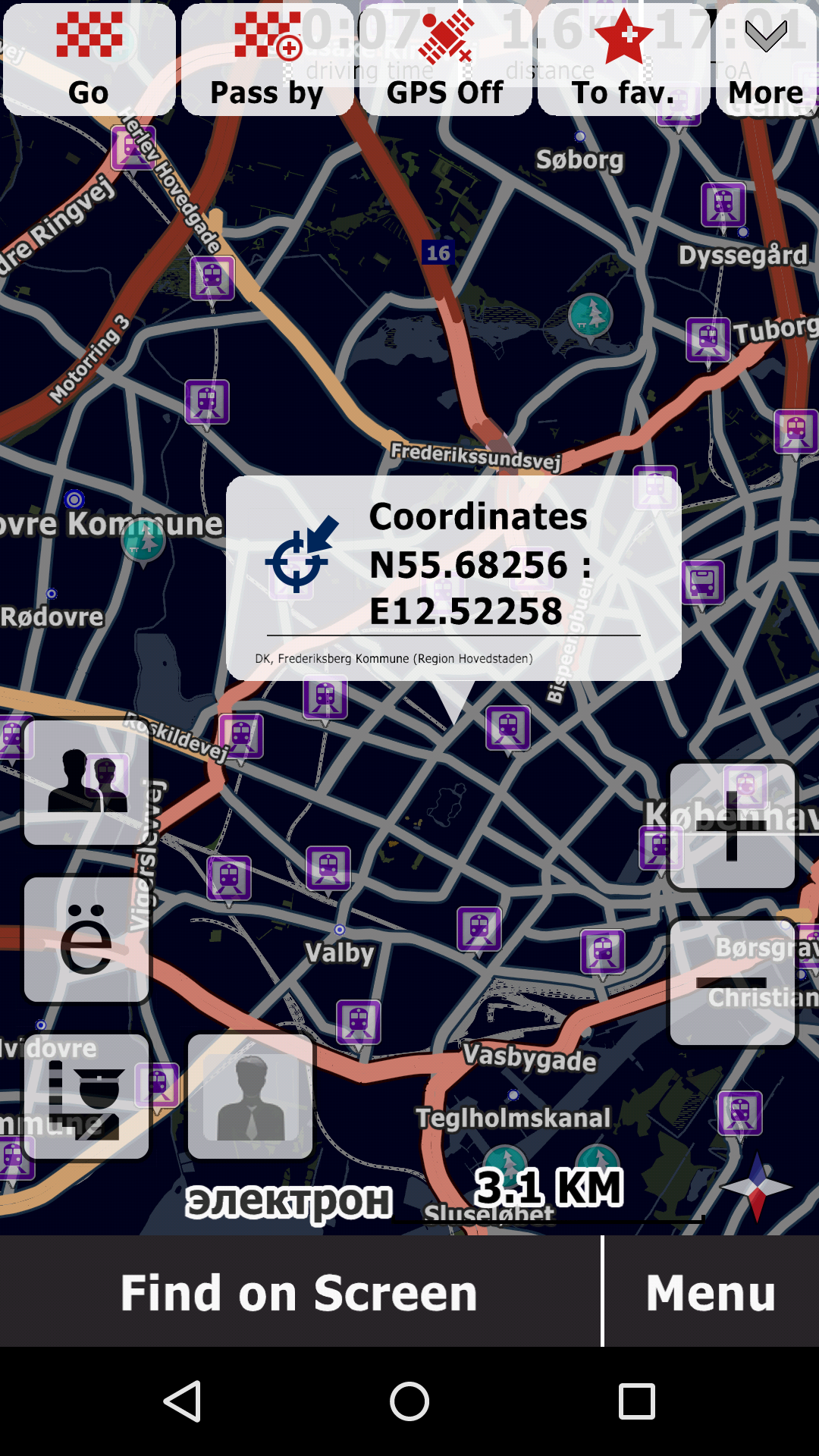 Android application GeoNET. Maps & Friends screenshort